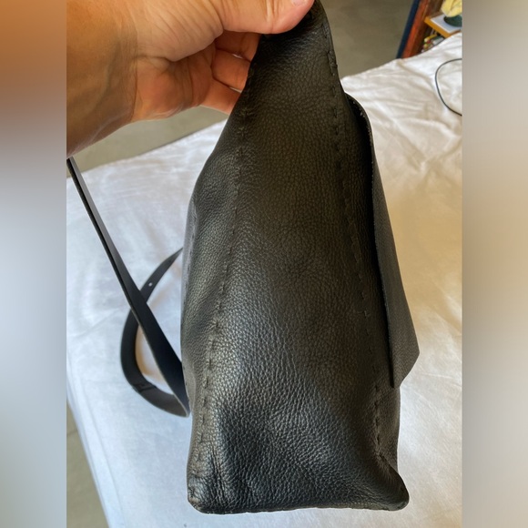 Black Leather Crossbody Bag - Picture 8 of 16